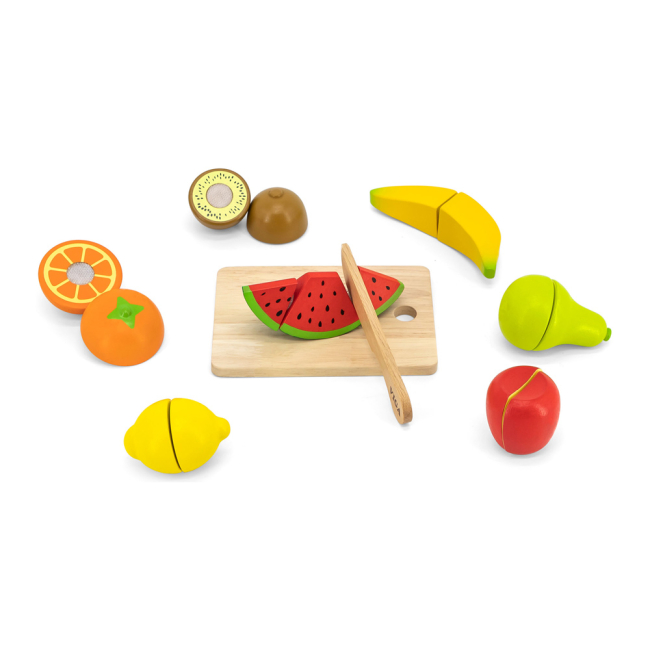 Детские кухни и бытовая техника - Игрушечные продукты Viga Toys Нарезанные фрукты деревянные (44539)