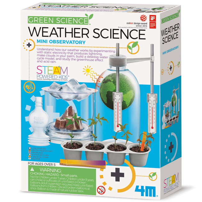 Научные игры, фокусы и опыты - Набор для исследований 4M Green science Метеорология (00-03402)