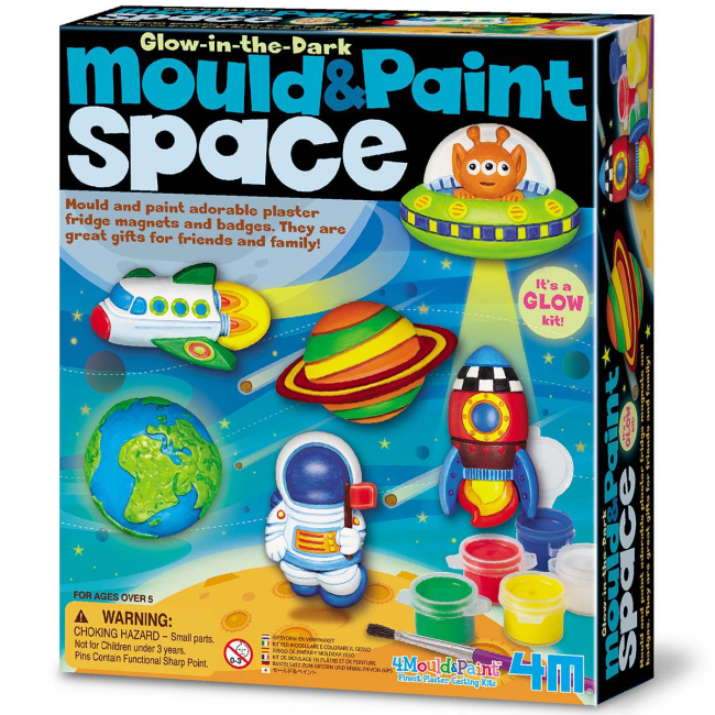 Набори для творчості - Набір для створення магнітів 4M Mould and paint Космічні об'єкти (00-03546)