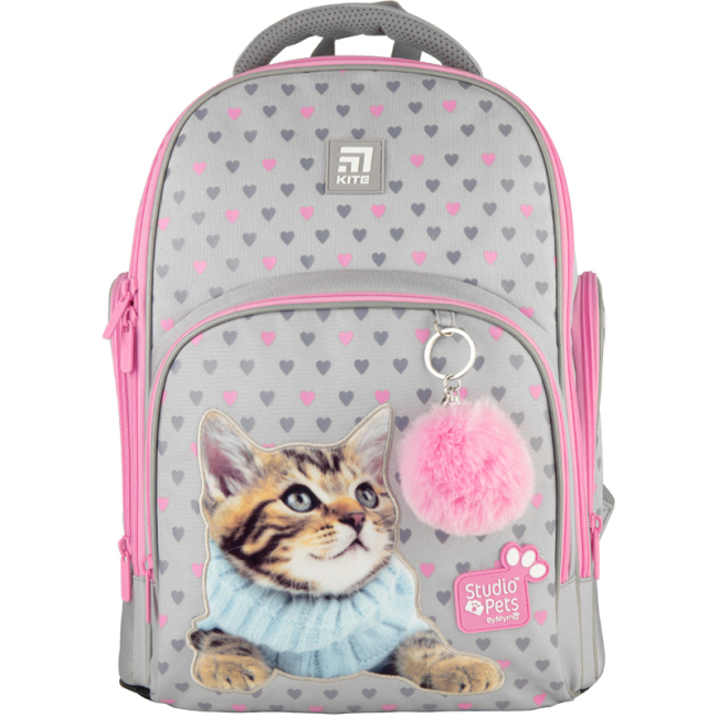 Рюкзаки та сумки - Рюкзак шкільний Kite Studio pets Кошеня у блакитному светрі (SP21-706M)