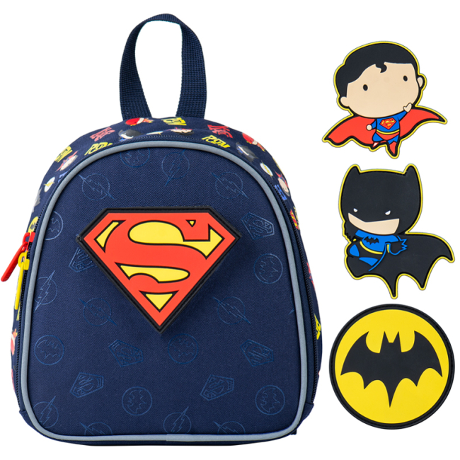 Рюкзаки и сумки - Рюкзак дошкольный Kite DC comics Супергерои с бейджами (DC21-538XXS)