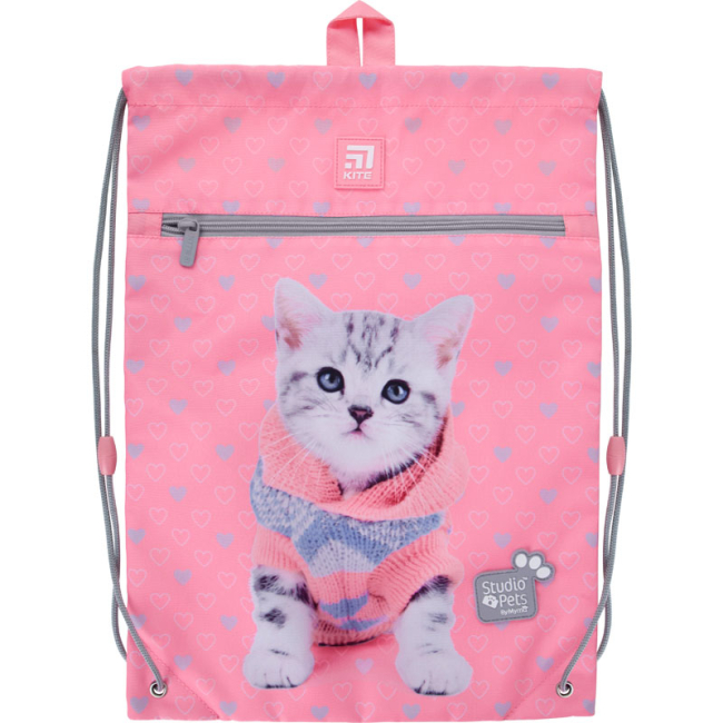 Рюкзаки та сумки - Сумка для взуття Kite Education Студія домашніх улюбленців рожева з кишенею (SP21-601M-2)