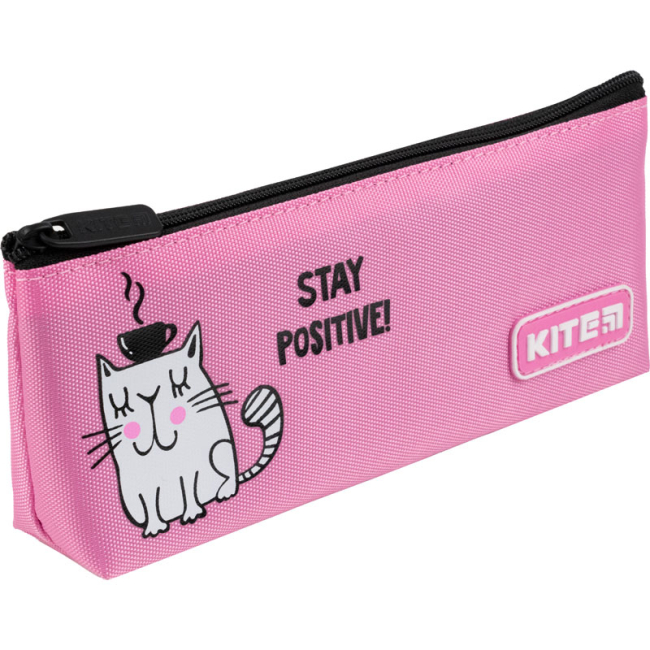 Пеналы и кошельки - Пенал Kite Котенок Stay positive розовый (K21-680-1)