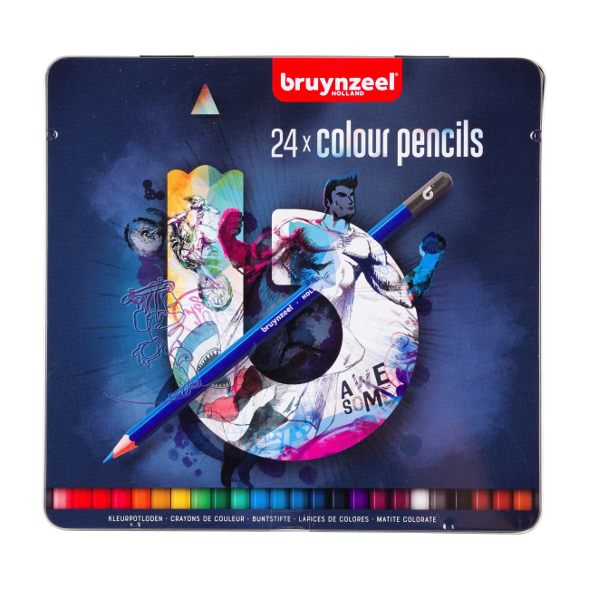 Канцтовари - Олівці кольорові Bruynzeel Dark 24 кольори (60212024) (566507)
