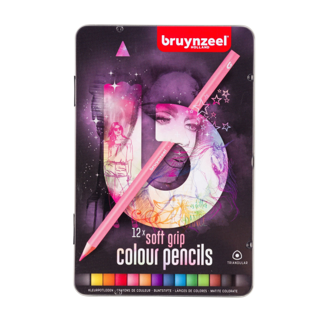 Канцтовари - Олівці кольорові Bruynzeel Light м'які 12 кольорів (60212002) (566508)
