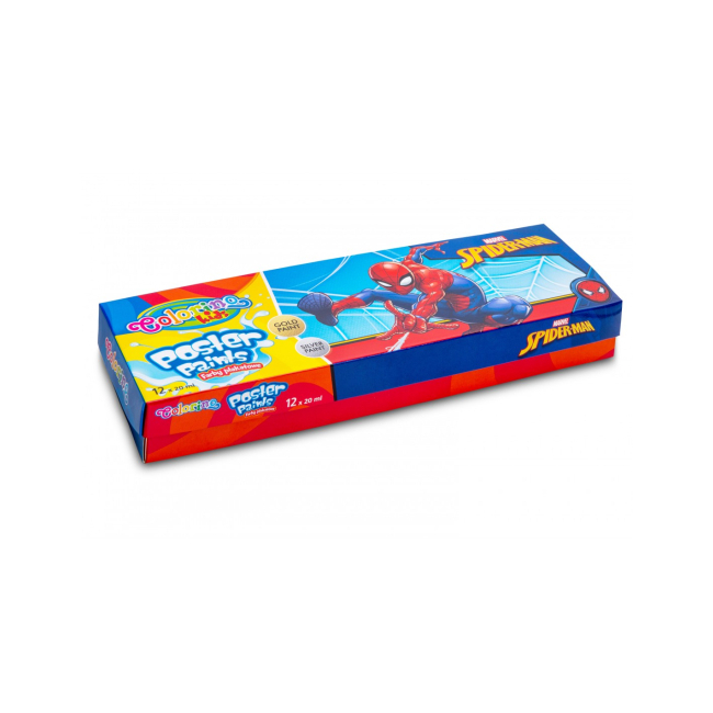 Канцтовары - Набор гуаши Colorino Человек-паук 12 цветов 20 мл (91819PTR) (566556)