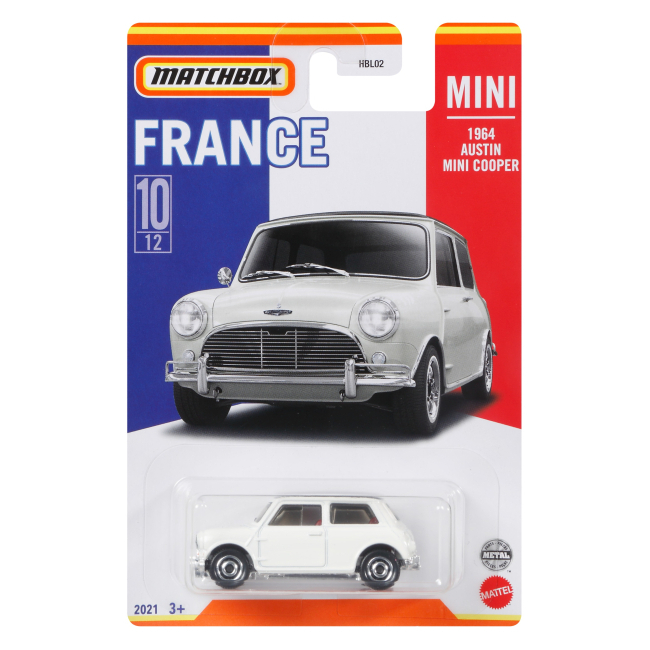 Автомодели - Машинка Matchbox Шедевры автопрома Франции Остин Мини Купер 1964 (HBL02/HBL11)