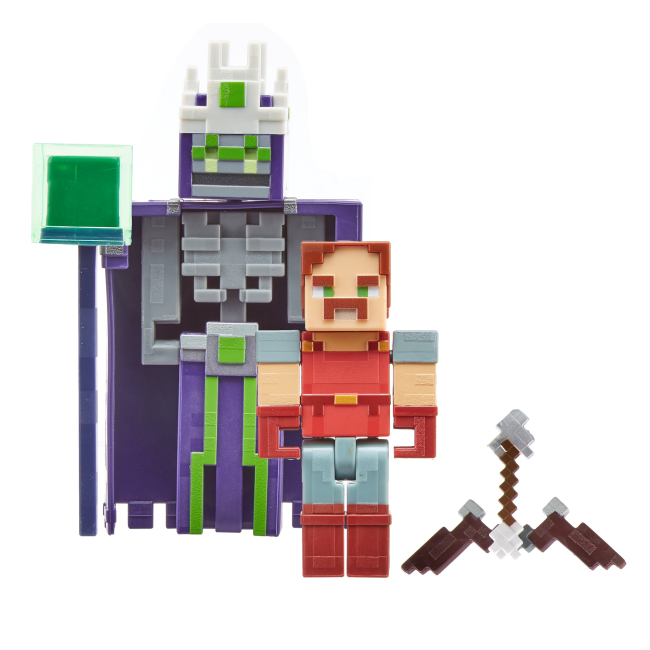 Фігурки персонажів - Набір фігурок Minecraft Dungeons Стакс з підземелля проти скелета-некроманта (GND37/GVL30)