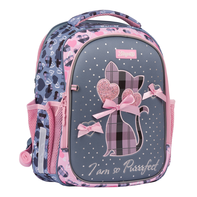 Рюкзаки та сумки - Рюкзак 1 Вересня S-107 Purrrfect рожево-сірий (552001)