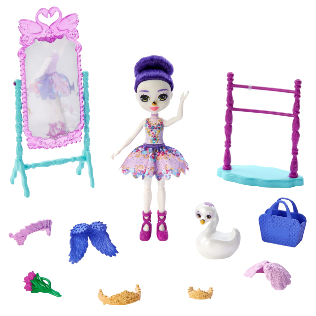 Куклы - Игровой набор Enchantimals Royal Веселые посиделки с Сарели Свон (GYJ06)