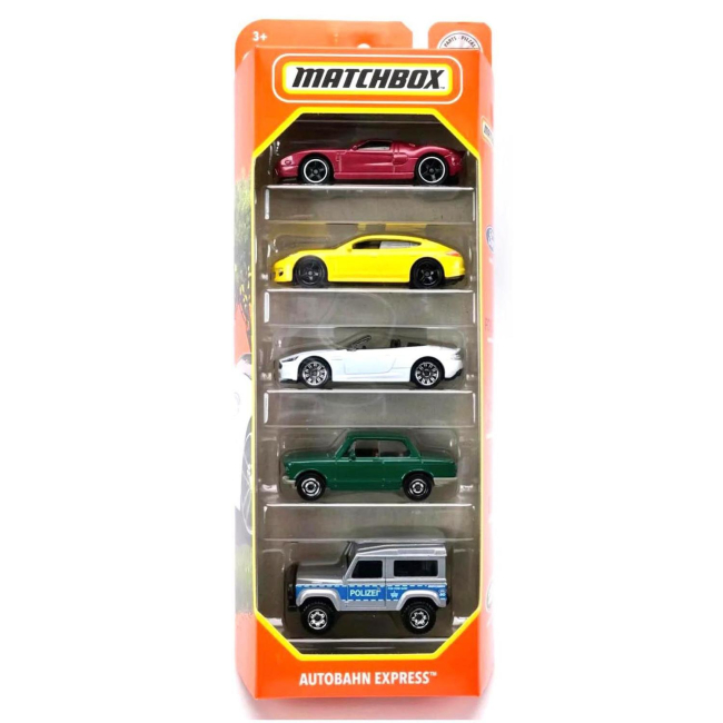 Автомодели - Набор машинок Matchbox Автобан экспрес 5 шт (C1817/GVY44)