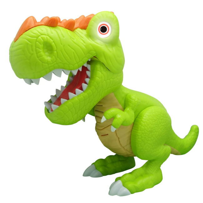 Фигурки животных - Фигурка Dragon-I Джуниор Мегазавр T-Rex рычащий и кусающий зеленый (80079/80079-2)