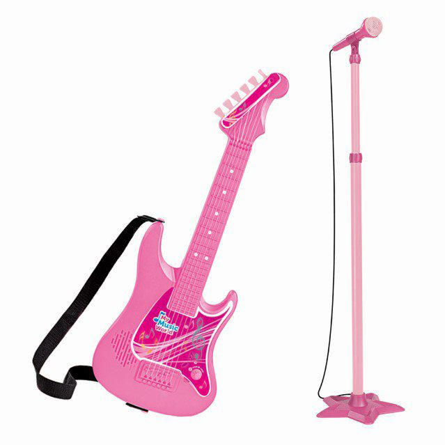 Музыкальные инструменты - Набор музыкальных инструментов Simba Гитара с микрофоном (6832491)