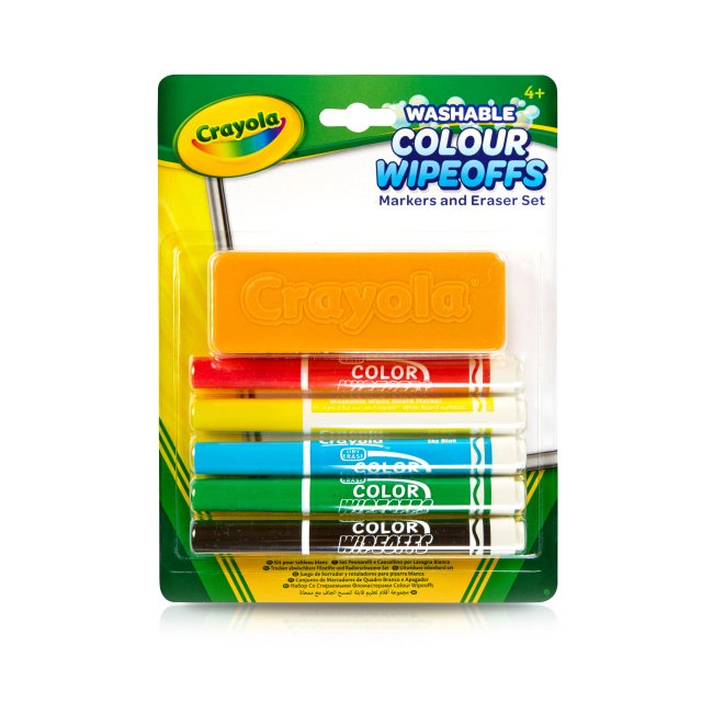 Канцтовары - Набор фломастеров Crayola для сухого стирания cо щеткой 5 шт (256417.012)