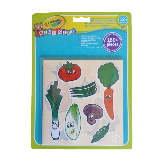 Наборы для творчества - Набор наклеек Crayola Mini kids Овощи на фрукты (256405.024)