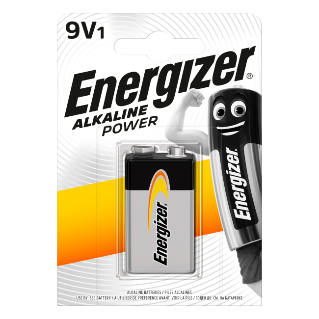 Аккумуляторы и батарейки - Батарейка Energizer 9V Alkaline power 1 шт (7638900297409)
