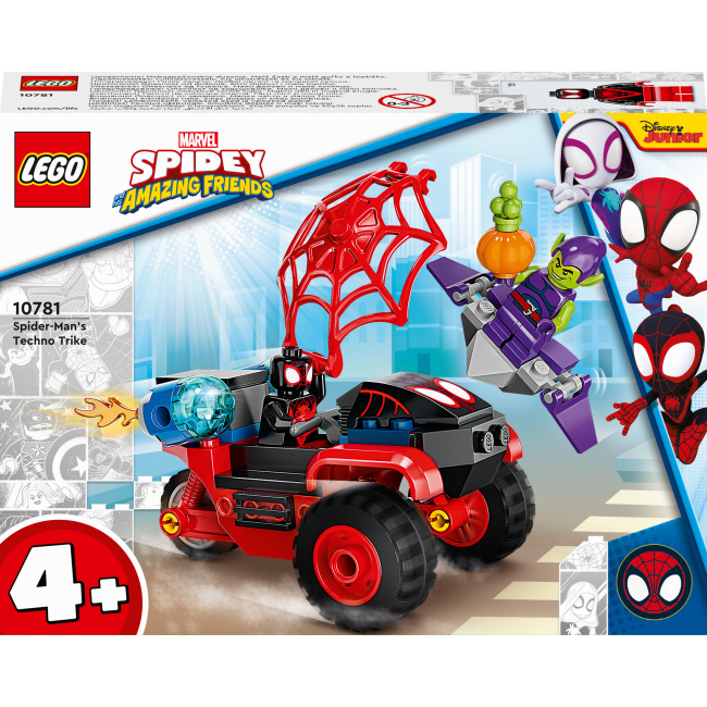 Конструктори LEGO - Конструктор LEGO Marvel Павук та його чудові друзі Майлз Моралез: технотрайк Людини-Павука (10781)