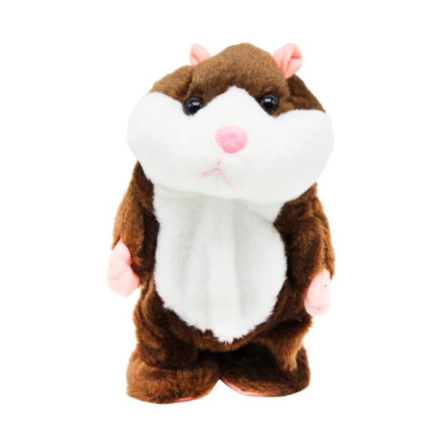 Мягкие животные - Мягкая игрушка Shantou Jinxing Повторюшка-хомяк коричневый (M1469/3)