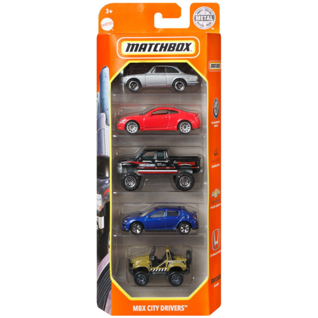 Автомодели - Машинки Matchbox MBX Городские водители 5 штук 1:64 (C1817/GVY42)