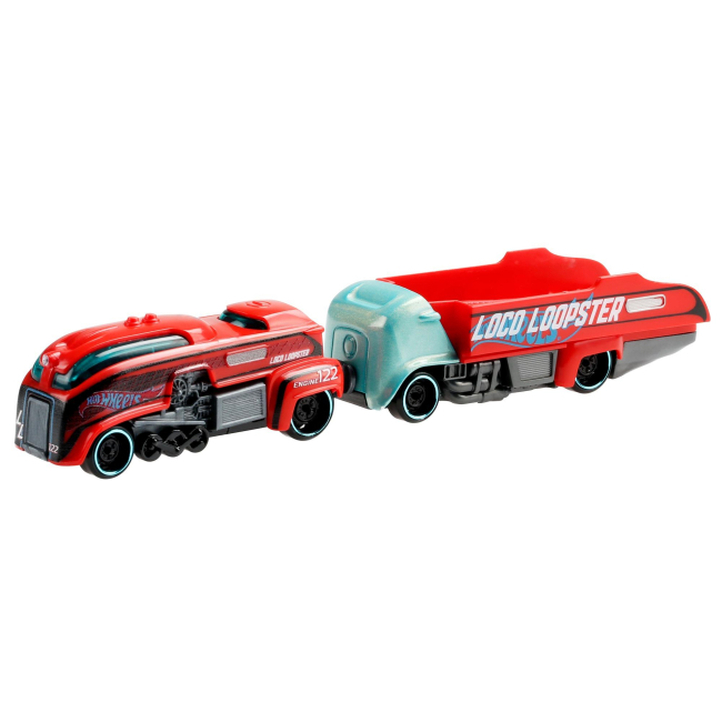 Транспорт і спецтехніка - Вантажівка-трейлер Hot Wheels Track star Loco loopster (BFM60/GRV16)