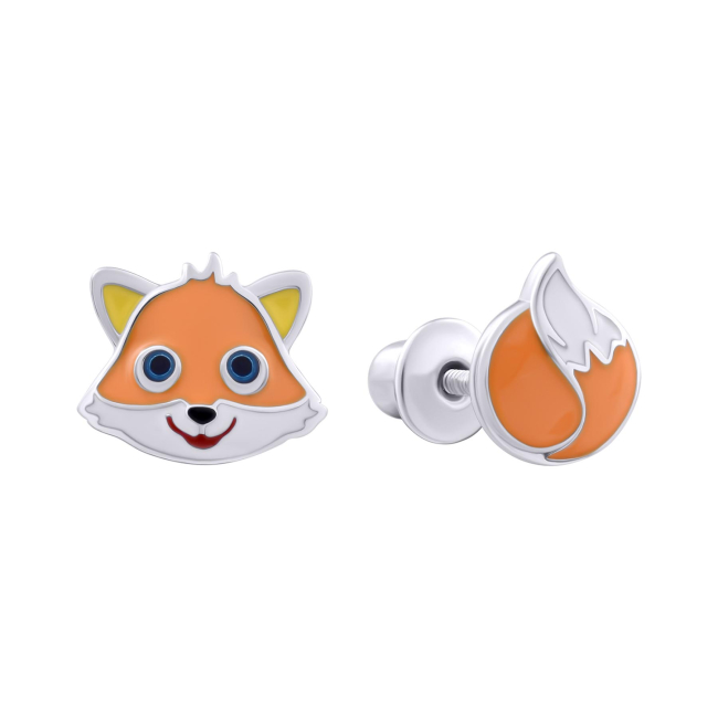 Сережки UmaUmi Zoo Лисичка з хвостиком (0010000015782)