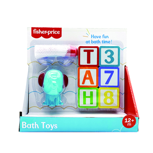 Игрушки для ванны - Игрушка для ванны Fisher-Price Слоненок с набором букв и цифр (GMBT004C)