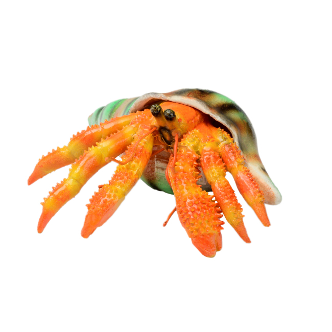 Фигурки животных - Фигурка Lanka Novelties Рак-отшельник оранжевый с мушлей 15 см (21658)