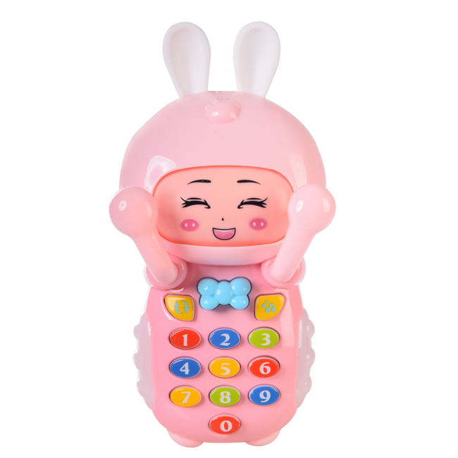 Развивающие игрушки - Интерактивный телефон Країна Іграшок Зайчик малыш розовый (PL-721-49-1)