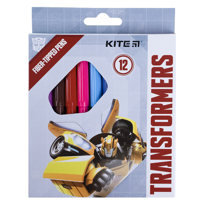 Канцтовари - Фломастери Kite Transformers​ 12 кольорів (TF21-047)
