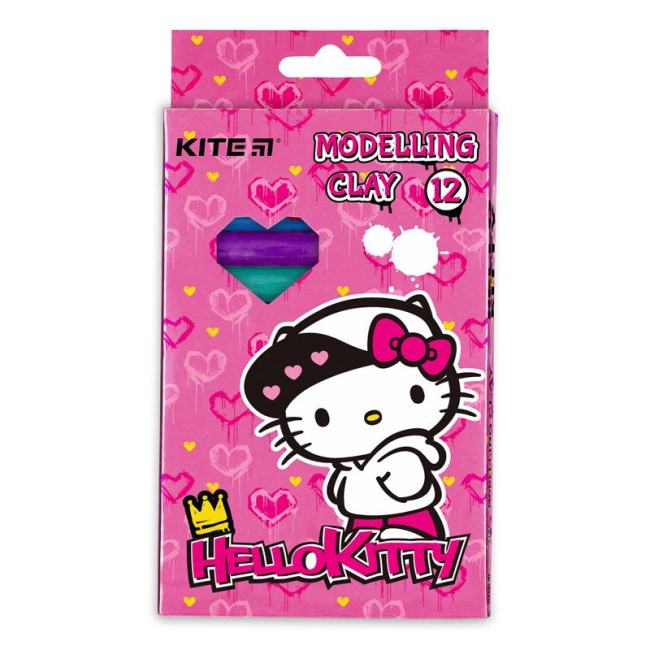 Наборы для лепки - Восковый пластилин Kite Hello Kitty 12 цветов (HK21-086)