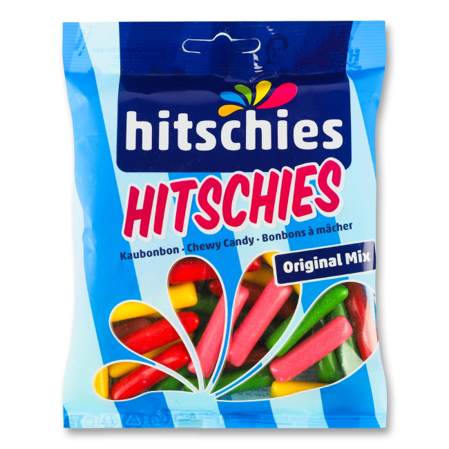 Солодощі - Жувальні цукерки Hitschies Original Mix 125 г (4100250057963)