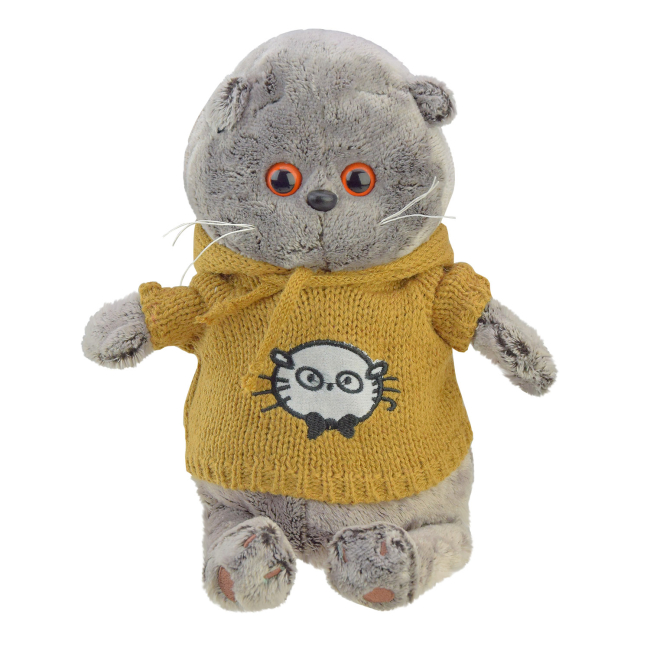 М'які тварини - М'яка іграшка Shantou Jinxing Кіт Басик жовтий 28 см (CA2302/2)