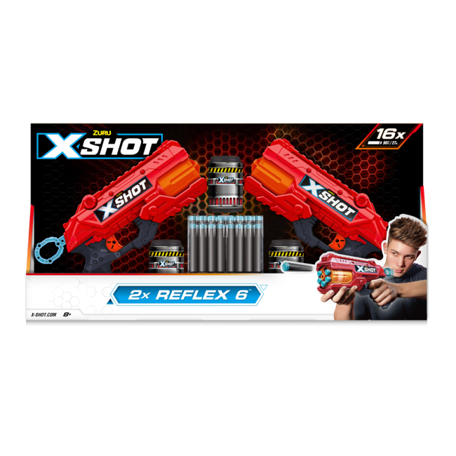 Помпова зброя - Набір бластерів X-Shot Red Excel Reflex Double (36434R)