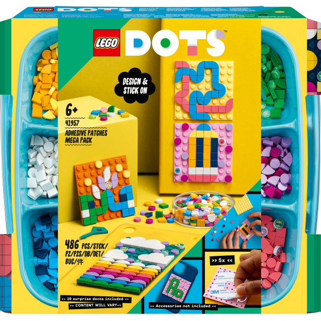 Наборы для творчества - Конструктор LEGO DOTs Мегапак наклеек (41957)