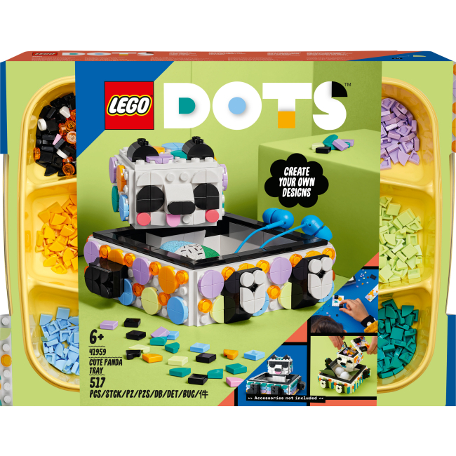 Наборы для творчества - Конструктор LEGO DOTs Ящик с милой пандой (41959)