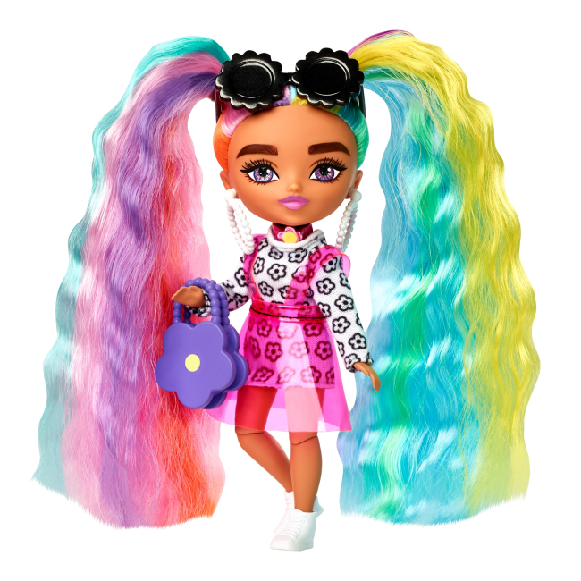 Ляльки - Лялька Barbie Extra Minis Леді веселка (HHF82)