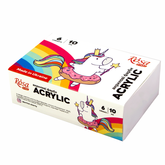 Канцтовары - Набор акриловых красок Rosa start Color 6 x 10 мл (322111001)