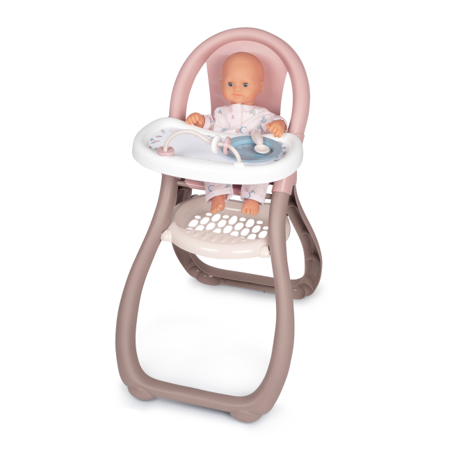 Мебель и домики - Стульчик для кормления Smoby Беби Ньорс Розовая пудра (220370)