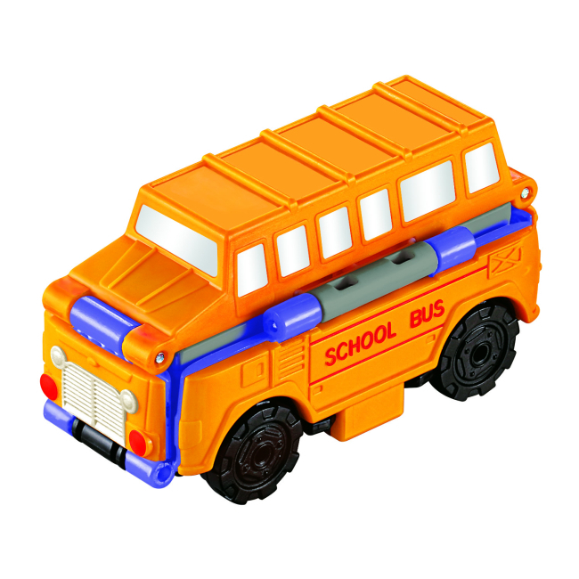 Автомоделі - Машинка-трансформер Flip Cars Туристичний і Шкільний автобус 2 в 1 (EU463875-10)