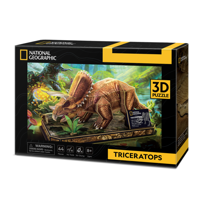 3D-пазли - Тривимірний пазл CubicFun National Geographic Dino Трицератопс (DS1052h)