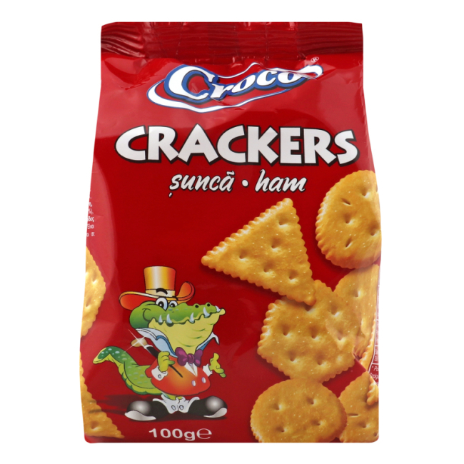 Солодощі - Крекер Сroco Crackers з шинкою (5941194000740)
