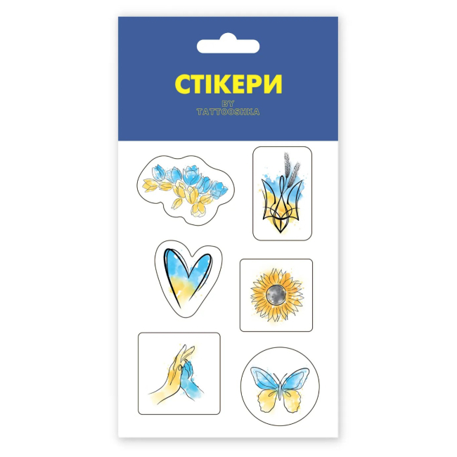 Наборы для творчества - Набор стикеров Tattooshka Украина в моем сердце (SB-04)