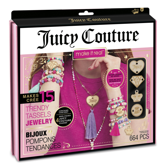 Набори для творчості - Набір для створення шарм-браслетів Make it Real Juicy Couture Модні прикраси з китицями (MR4415)