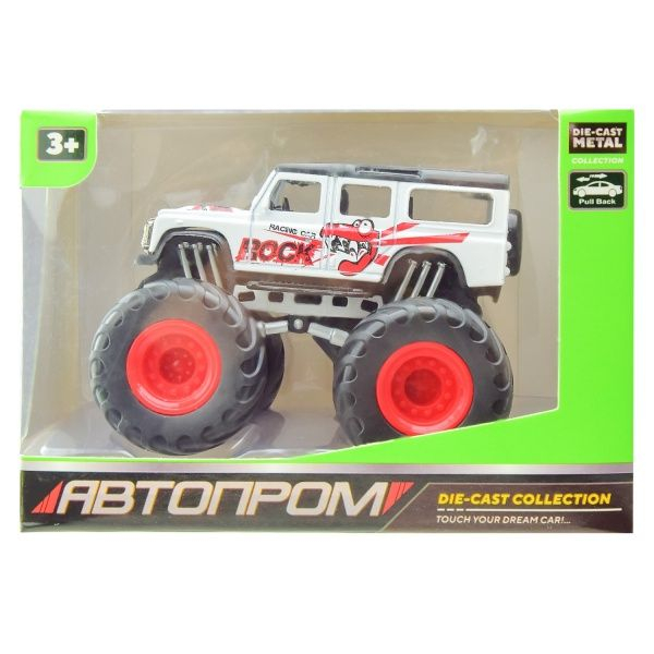 Автомодели - Автомодель Автопром Racing car Rock белый 1:50 (7405/3)