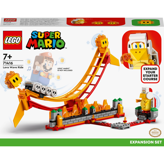 Конструкторы LEGO - Конструктор LEGO Super Mario Поездка на лава-волне. Дополнительный набор (71416)