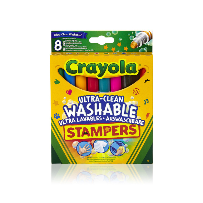 Товари для малювання - Набір фломастерів Crayola з міні-штампами 8 шт (58-8129)