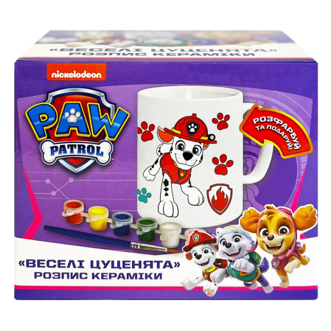 Наборы для творчества - Игровой набор Paw Patrol Декоративная чашка Веселые щенки (122823)