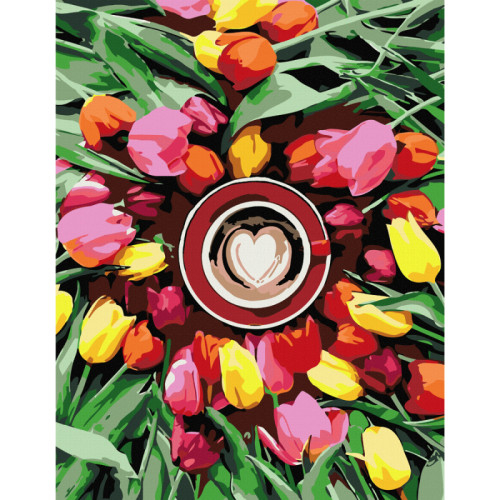 Товары для рисования - Картина по номерам Rosa Start Утренние тюльпаны 35 х 45 см (N00013655)