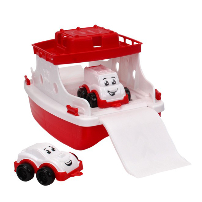 Игрушки для ванны - Игрушка для ванны Technok Паром с набором транспорта красный (6795/1)