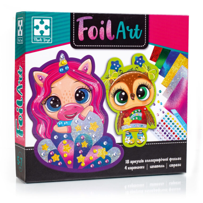 Наборы для творчества - Набор для творчества Vladi Toys Foil Art Волшебные животные (VT4433-10)